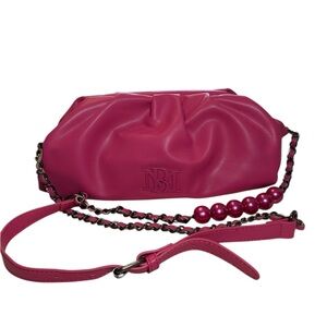 NWT Badgley Mischka Vibrant Pink Clutch